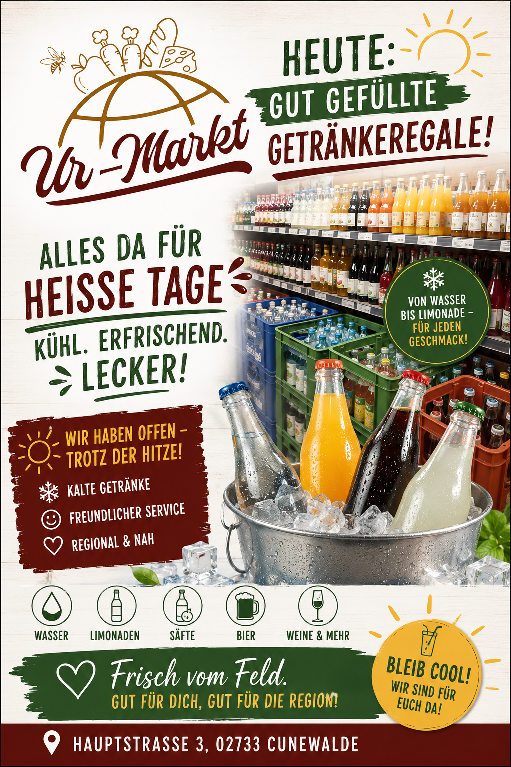 Ur-Markt Flyer in der Markenwelt des Marktes